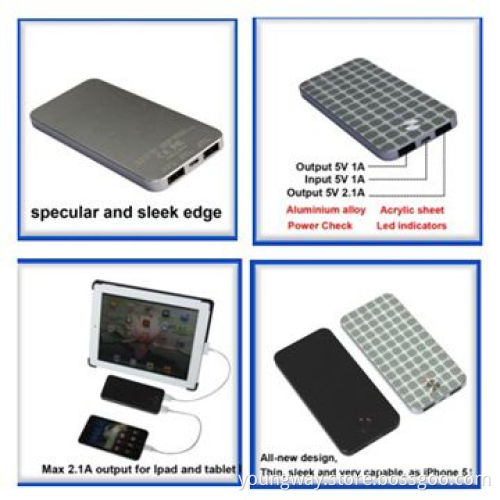 Power Bank with 4,000mAh Capacity, Same Shape with iPhone 5, Power Bank for Smartphone